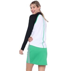 BELYN KEY Women's Serena Golf Skort Grass Green Size L NWT Tennis